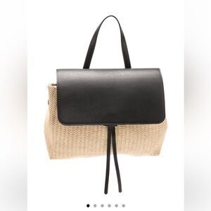 Mansur Gabriel raffia handle bag
